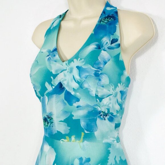 Vtg K Studio Halter Dress Sz 8 Lace Up Back Crinoline Slip Fairytale Whimsy - Picture 6 of 16